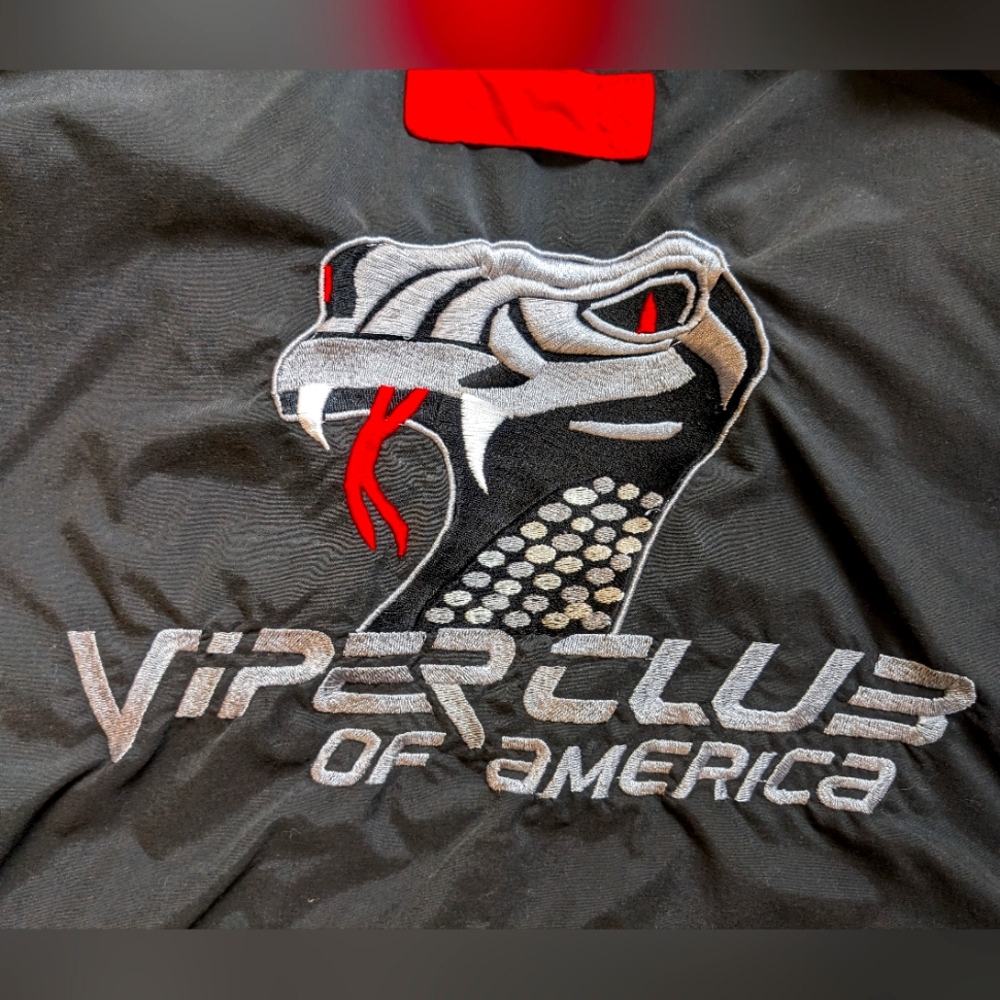 Vintage Dodge Viper Club Of America Jacket XL Lee Windbreaker with viper on back
